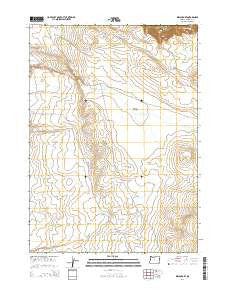Indian Fort Oregon Current topographic map, 1:24000 scale, 7.5 X 7.5 Minute, Year 2014