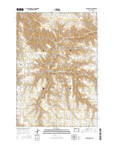 Indian Spring Oregon Current topographic map, 1:24000 scale, 7.5 X 7.5 Minute, Year 2014