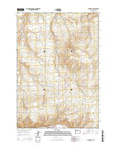 Ione North Oregon Current topographic map, 1:24000 scale, 7.5 X 7.5 Minute, Year 2014