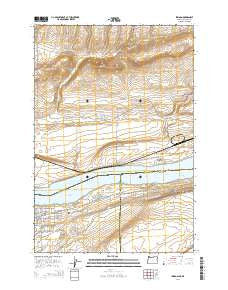 Irrigon Oregon Current topographic map, 1:24000 scale, 7.5 X 7.5 Minute, Year 2014
