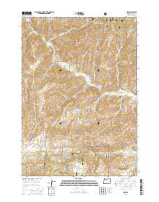 Izee Oregon Current topographic map, 1:24000 scale, 7.5 X 7.5 Minute, Year 2014