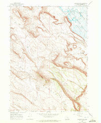 Jackass Butte Oregon Historical topographic map, 1:24000 scale, 7.5 X 7.5 Minute, Year 1967