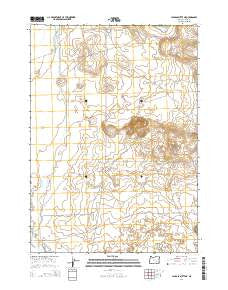 Jackass Butte NE Oregon Current topographic map, 1:24000 scale, 7.5 X 7.5 Minute, Year 2014