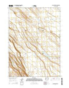 Jacobs Reservoir Oregon Current topographic map, 1:24000 scale, 7.5 X 7.5 Minute, Year 2014