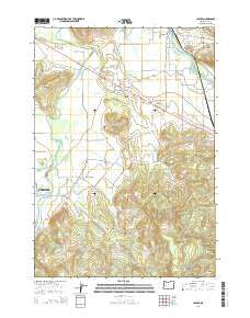 Jasper Oregon Current topographic map, 1:24000 scale, 7.5 X 7.5 Minute, Year 2014