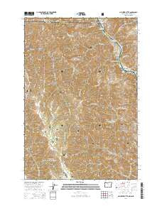Jim Creek Butte Oregon Current topographic map, 1:24000 scale, 7.5 X 7.5 Minute, Year 2014
