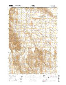 Johnny Creek Spring Oregon Current topographic map, 1:24000 scale, 7.5 X 7.5 Minute, Year 2014