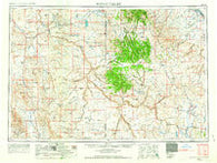 Jordan Valley Oregon Historical topographic map, 1:250000 scale, 1 X 2 Degree, Year 1955