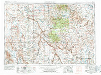 Jordan Valley Oregon Historical topographic map, 1:250000 scale, 1 X 2 Degree, Year 1955