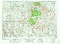 Jordan Valley Oregon Historical topographic map, 1:250000 scale, 1 X 2 Degree, Year 1955