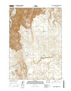 Jordan Craters North Oregon Current topographic map, 1:24000 scale, 7.5 X 7.5 Minute, Year 2014