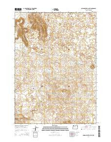 Jordan Craters South Oregon Current topographic map, 1:24000 scale, 7.5 X 7.5 Minute, Year 2014