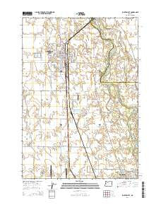Junction City Oregon Current topographic map, 1:24000 scale, 7.5 X 7.5 Minute, Year 2014