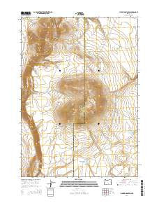 Juniper Mountain Oregon Current topographic map, 1:24000 scale, 7.5 X 7.5 Minute, Year 2014