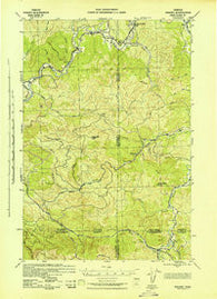 Keasey Oregon Historical topographic map, 1:62500 scale, 15 X 15 Minute, Year 1943