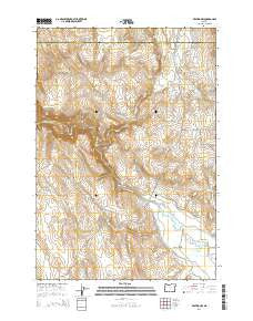 Keating NW Oregon Current topographic map, 1:24000 scale, 7.5 X 7.5 Minute, Year 2014