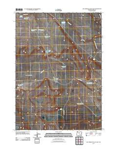Keg Springs Valley East Oregon Historical topographic map, 1:24000 scale, 7.5 X 7.5 Minute, Year 2011