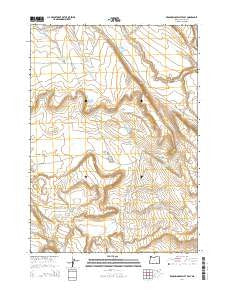 Keg Springs Valley East Oregon Current topographic map, 1:24000 scale, 7.5 X 7.5 Minute, Year 2014
