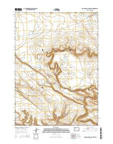 Keg Springs Valley West Oregon Current topographic map, 1:24000 scale, 7.5 X 7.5 Minute, Year 2014