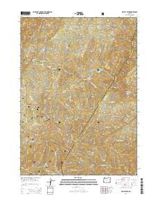 Kelsey Peak Oregon Current topographic map, 1:24000 scale, 7.5 X 7.5 Minute, Year 2014