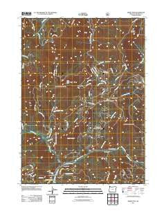 Kerby Peak Oregon Historical topographic map, 1:24000 scale, 7.5 X 7.5 Minute, Year 2011