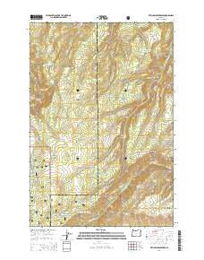 Ketchum Reservoir Oregon Current topographic map, 1:24000 scale, 7.5 X 7.5 Minute, Year 2014