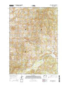 Keyes Mountain Oregon Current topographic map, 1:24000 scale, 7.5 X 7.5 Minute, Year 2014
