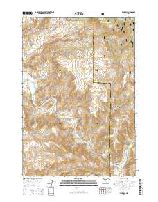 Kimberly Oregon Current topographic map, 1:24000 scale, 7.5 X 7.5 Minute, Year 2014