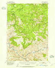 Kimberly Oregon Historical topographic map, 1:62500 scale, 15 X 15 Minute, Year 1953