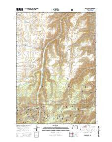 Kinney Lake Oregon Current topographic map, 1:24000 scale, 7.5 X 7.5 Minute, Year 2014