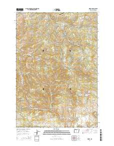 Kinzua Oregon Current topographic map, 1:24000 scale, 7.5 X 7.5 Minute, Year 2014