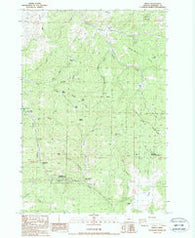 Kinzua Oregon Historical topographic map, 1:24000 scale, 7.5 X 7.5 Minute, Year 1987