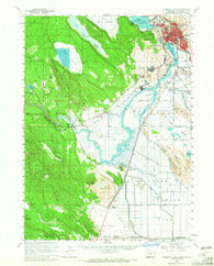 Klamath Falls Oregon Historical topographic map, 1:62500 scale, 15 X 15 Minute, Year 1957