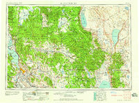 Klamath Falls Oregon Historical topographic map, 1:250000 scale, 1 X 2 Degree, Year 1958