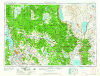 Klamath Falls Oregon Historical topographic map, 1:250000 scale, 1 X 2 Degree, Year 1958