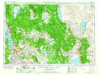 Klamath Falls Oregon Historical topographic map, 1:250000 scale, 1 X 2 Degree, Year 1955