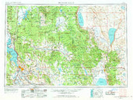 Klamath Falls Oregon Historical topographic map, 1:250000 scale, 1 X 2 Degree, Year 1955