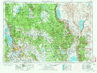 Klamath Falls Oregon Historical topographic map, 1:250000 scale, 1 X 2 Degree, Year 1955