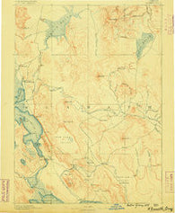 Klamath Oregon Historical topographic map, 1:250000 scale, 1 X 1 Degree, Year 1889