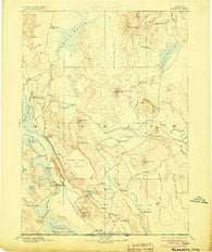 Klamath Oregon Historical topographic map, 1:250000 scale, 1 X 1 Degree, Year 1894