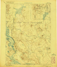 Klamath Oregon Historical topographic map, 1:250000 scale, 1 X 1 Degree, Year 1894