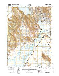 Klamath Falls Oregon Current topographic map, 1:24000 scale, 7.5 X 7.5 Minute, Year 2014