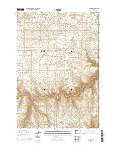 Klondike Oregon Current topographic map, 1:24000 scale, 7.5 X 7.5 Minute, Year 2014