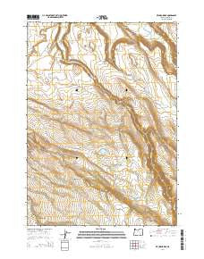 Krumbo Ridge Oregon Current topographic map, 1:24000 scale, 7.5 X 7.5 Minute, Year 2014