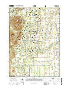 La Pine Oregon Current topographic map, 1:24000 scale, 7.5 X 7.5 Minute, Year 2014