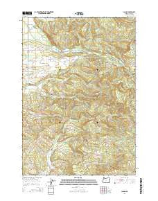 Lacomb Oregon Current topographic map, 1:24000 scale, 7.5 X 7.5 Minute, Year 2014