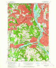 Lake Oswego Oregon Historical topographic map, 1:24000 scale, 7.5 X 7.5 Minute, Year 1961