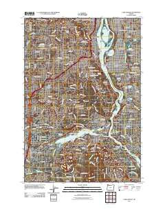 Lake Oswego Oregon Historical topographic map, 1:24000 scale, 7.5 X 7.5 Minute, Year 2011