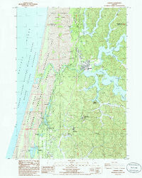 Lakeside Oregon Historical topographic map, 1:24000 scale, 7.5 X 7.5 Minute, Year 1985