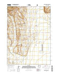 Lakeview Airport Oregon Current topographic map, 1:24000 scale, 7.5 X 7.5 Minute, Year 2014